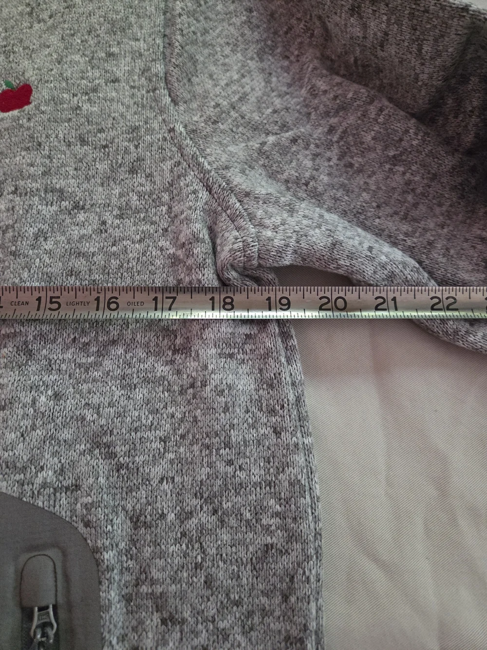 Men's Med Gray Full Zip Jacket w/Apple Bank Logo
